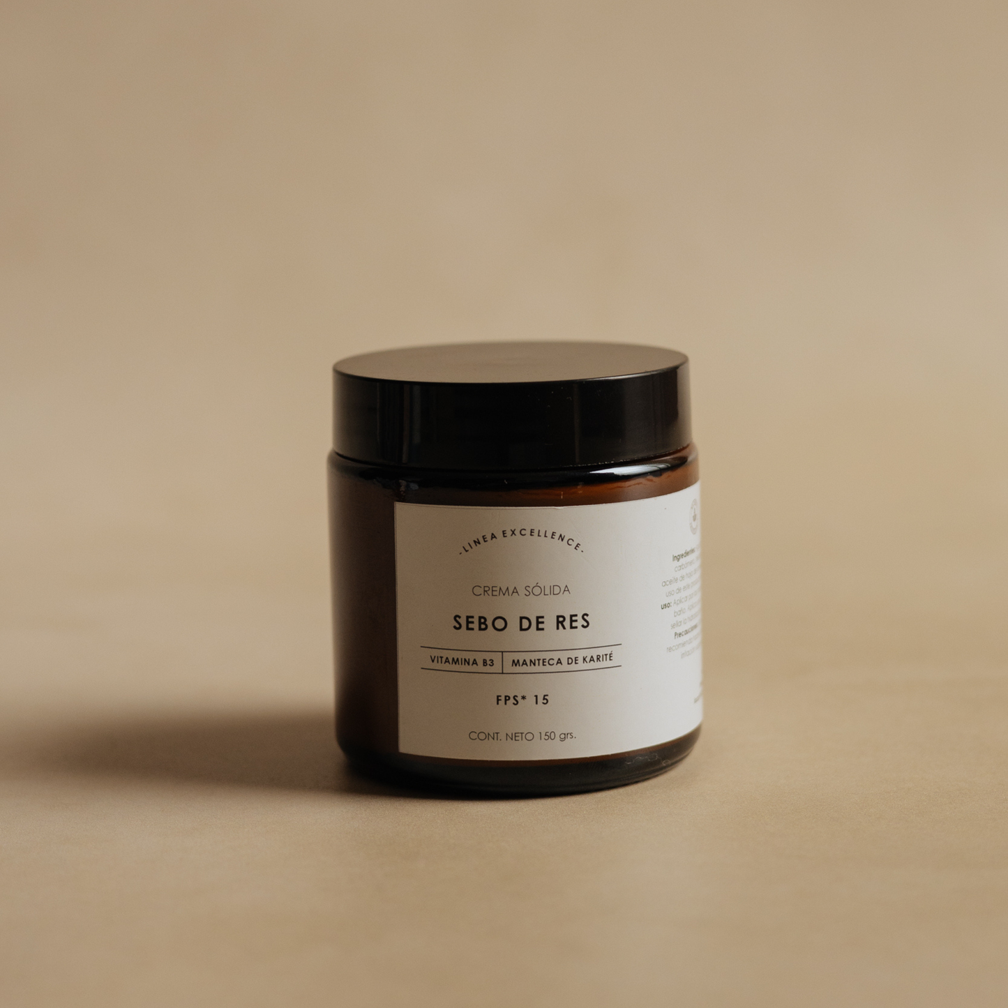 Crema Sólida Sebo de Res 150 grs