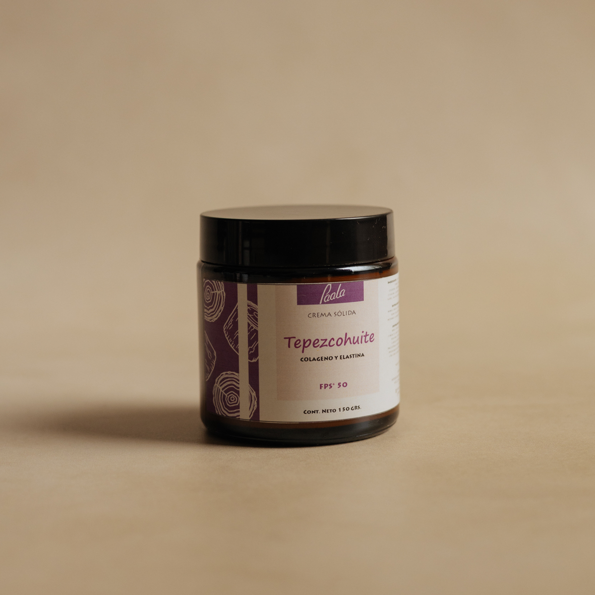 Crema Sólida de Tepezcohuite FPS* 50 150 grs
