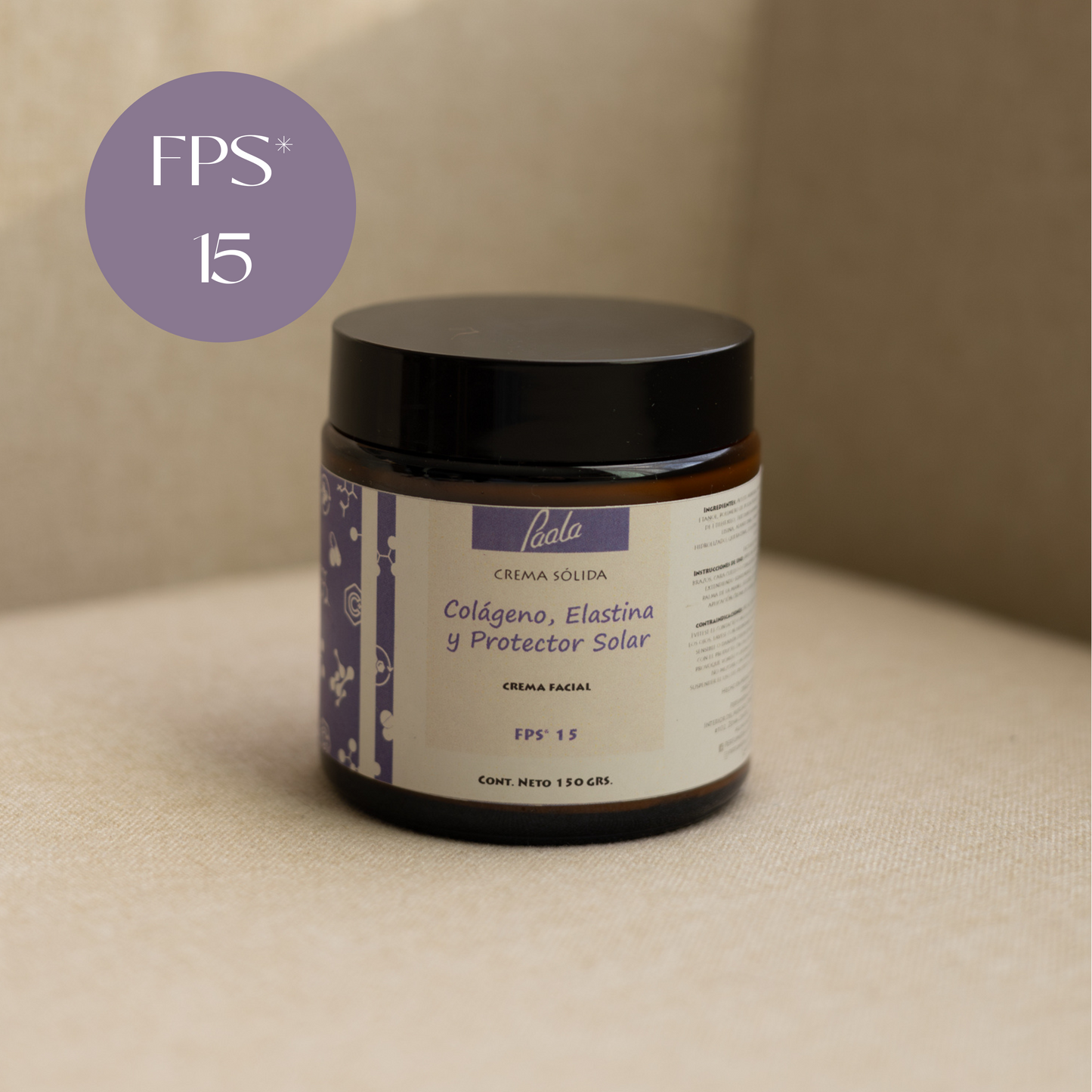 Crema Sólida Colágeno Elastina y FPS* 15