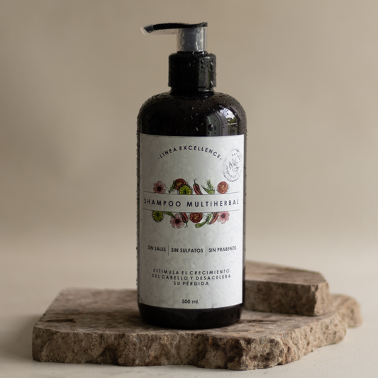 Shampoo anti-caída Multiherbal 100% natural 500 ml